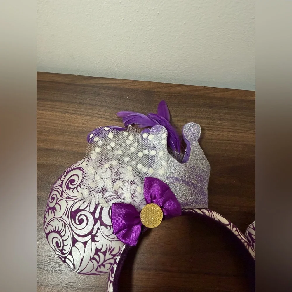 Disney Feathers Jubilee Minnie Ears Purple Crown Headband